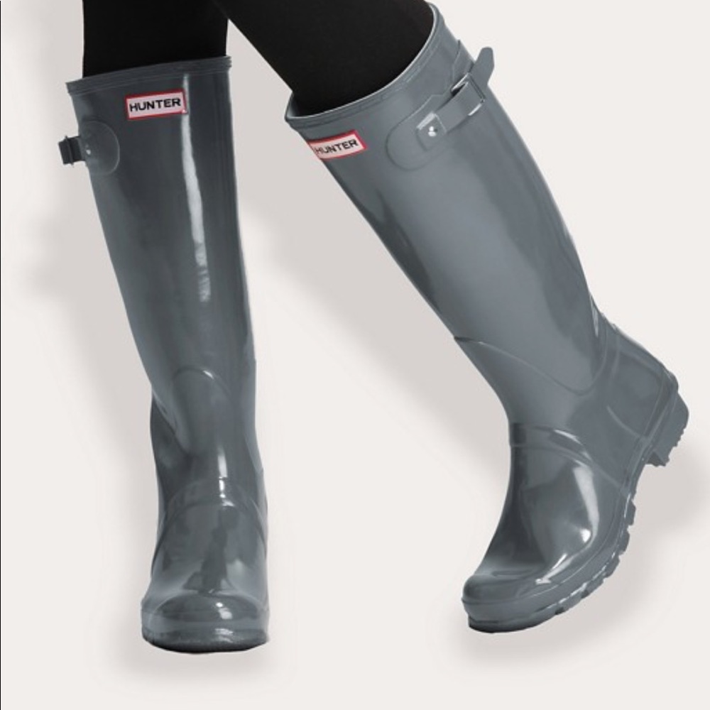 Hunter Original Gloss Gray Wellington Boots